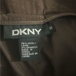 DKNY Chocolate Wool Blend Trousers